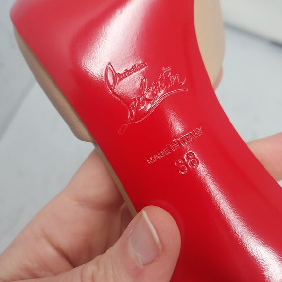 CHRISTIAN LOUBOUTIN Me Dolly Leather Blush Mule Sandal - Picture 4 of 12